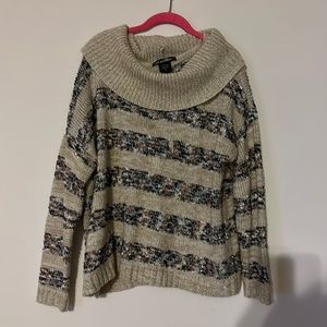 Tan/brown size xl cowl neck sweater.